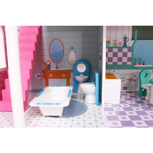 pięytowy drewniany domek